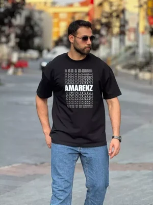 Amarenz baski ön oversize tişört AMARENZ