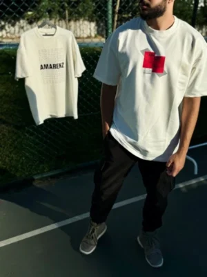 Amarenz baski ön oversize tişört AMARENZ