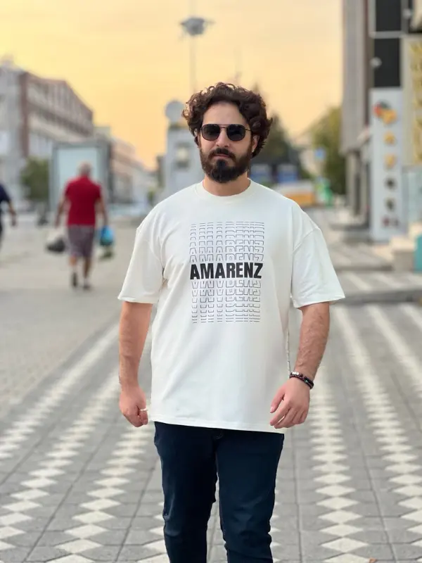 Amarenz baski ön oversize tişört AMARENZ