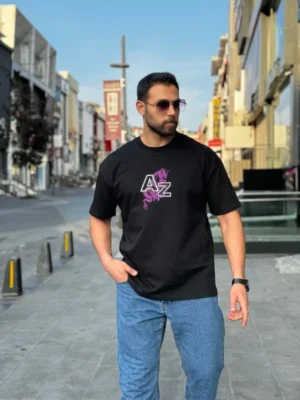 Amarenz baski ön ve arka oversize tişört Amarenz