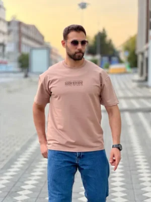 Amarenz baski ön ve arka oversize tişört LOST