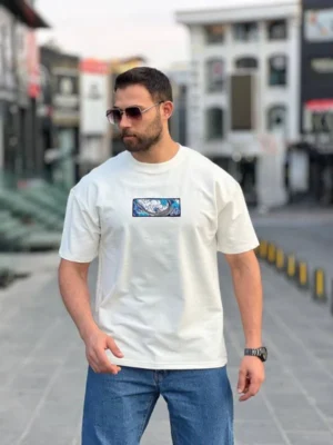 Amarenz nakiş oversize tişört see wave