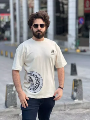 Amarenz baski ön oversize tişört astronaut