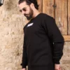Amarenz Üç İplik Baskılı ön ve arka Sweatshirt DOUBT