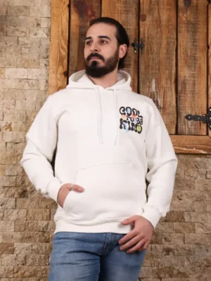 Amarenz Üç İplik Baskılı ön ve arka Kapüşonlu Sweatshirt kindness