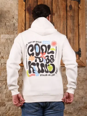 Amarenz Üç İplik Baskılı ön ve arka Kapüşonlu Sweatshirt kindness