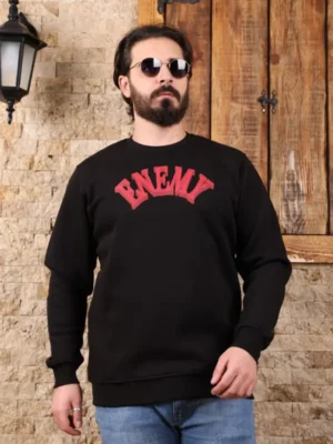 Amarenz Üç İplik Baskılı ön ve arka Sweatshirt ENEMY