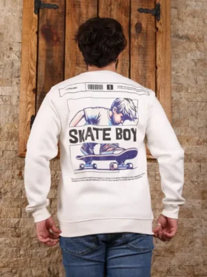 Amarenz Üç İplik Baskılı ön ve arka Sweatshirt SKATE BOY