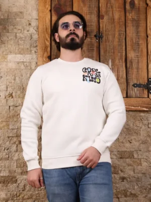 Amarenz Üç İplik Baskılı ön ve arka Sweatshirt KINDNESS